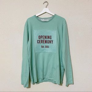 Opening Ceremony Long Sleeve Embroidered Shirt
